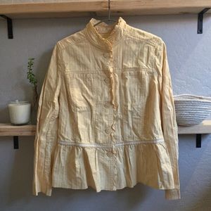 Yellow Women’s Button Up Jacket
